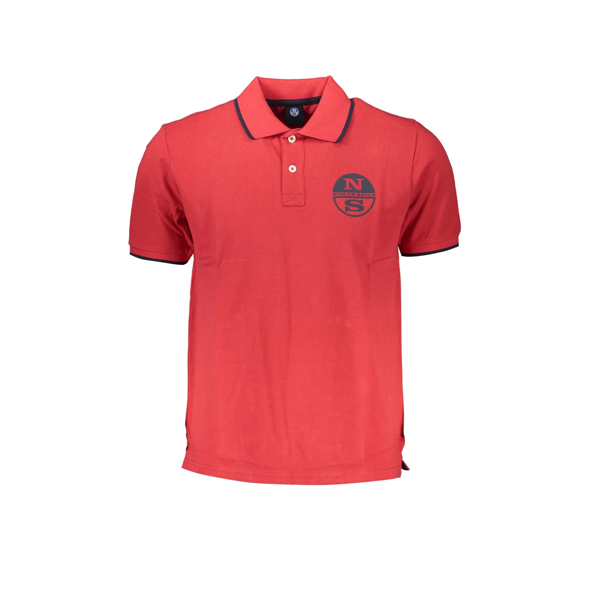 North Sails Polo Maniche Corte Uomo Rossa Stampa Logo Rosso - foto prodotto